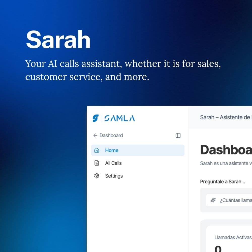 Sarah — Your AI calls assistant.